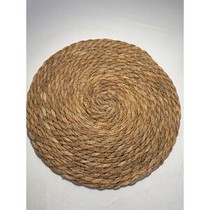 Woven Seagrass Placemats and Coasters Set of 6 Natural Round Boho Table Chargers
